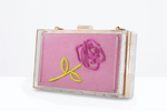 Load image into Gallery viewer, Pink Rose Clutch (Custom)
